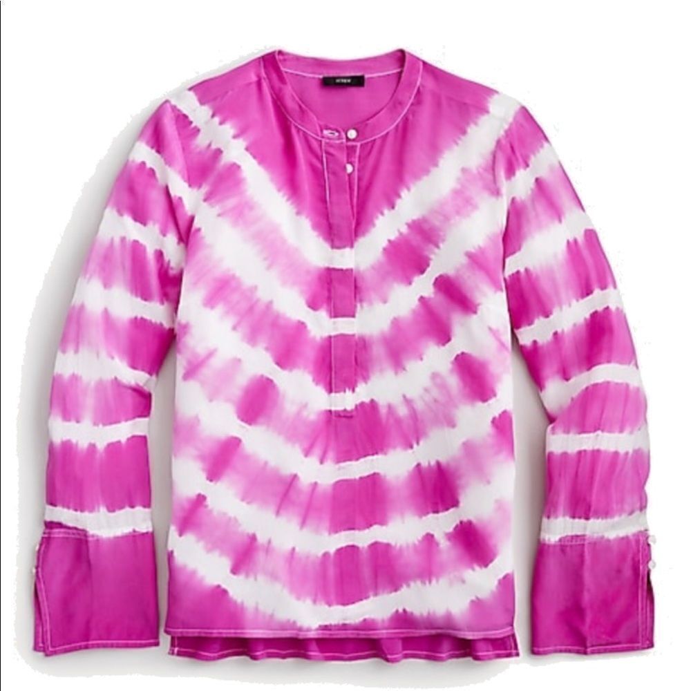 💙 J.Crew Tie-Dye Silk Tunic